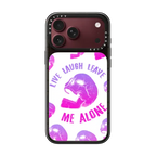 Live Laugh Leave - Pink | iPhone 18 Pro Max / Impact Case MagSafe Compatible - Glossy / Glossy Black | Image 1