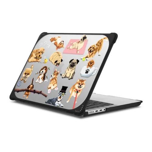 Celebrating International Dog Day! | MacBook Pro 14-inch (M1 - M5) / MacBook Bounce Case / Black | Image 1
