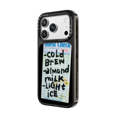 Cold Brew Almond Milk Light Ice | iPhone 18 Pro Max / Impact Case MagSafe Compatible - Glossy / Glossy Black | Image 2