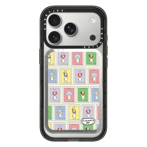 Stamp Bunny Collection | Snappy Cardholder Stand / Snappy Mirror Cardholder Stand MagSafe Compatible / Silver | Image 1