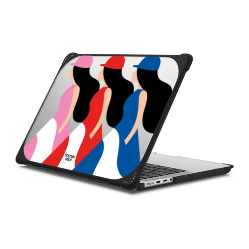 Alice Bureau - Trois parisiennes | MacBook Pro 14-inch (M1 - M5) / MacBook Bounce Case / Black | Image 1