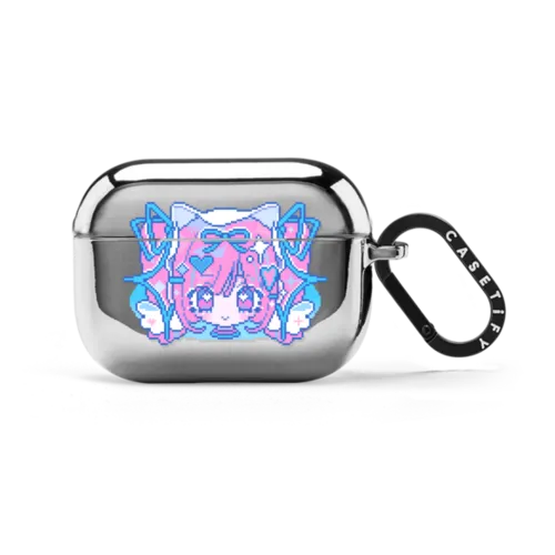 Kirakira Love-2 | AirPods Pro 2 / Earbuds Mirror Case / Silver | Image 1