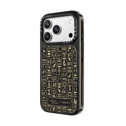 The Egypt Hieroglyphics Pattern Case | iPhone 18 Pro Max / Impact Case MagSafe Compatible - Glossy / Glossy Black | Image 2