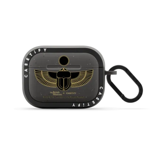 The Amulet Case - The Sacred Beetle Earbuds Case | AirPods Pro 2 / Earbuds Bounce Case / Matte Charcoal | Image 1