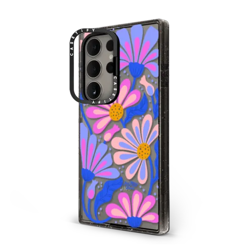 Mystic Daisy | Galaxy S24 Ultra / Impact Ring Stand Case / Black | Image 2