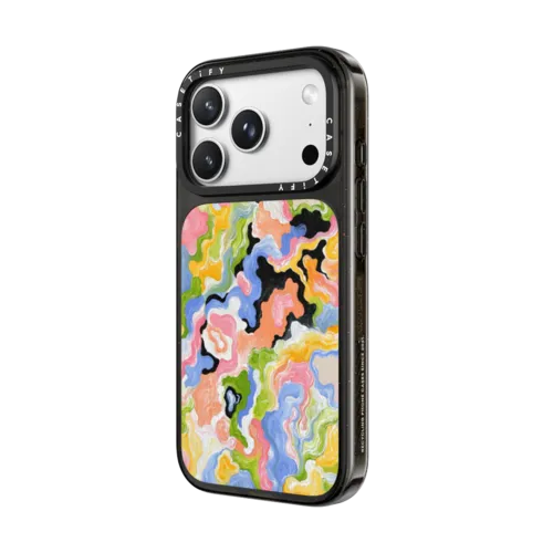 Rainbow Camo by Katie Over | iPhone 18 Pro Max / Impact Case MagSafe Compatible - Glossy / Glossy Black | Image 2