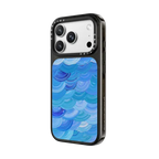 Blue Scales by Katie Over | iPhone 18 Pro Max / Impact Case MagSafe Compatible - Glossy / Glossy Black | Image 2