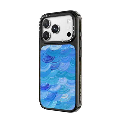 Blue Scales by Katie Over | iPhone 18 Pro Max / Impact Case MagSafe Compatible - Glossy / Glossy Black | Image 2