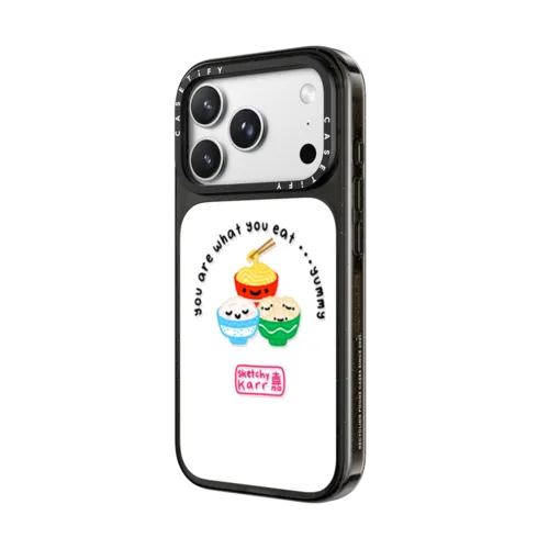 You Are What You Eat Carbs | iPhone 18 Pro Max / Impact Case MagSafe Compatible - Glossy / Glossy Black | Image 2