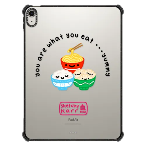 You Are What You Eat Carbs | iPad Air 11-inch (M2 - M4) / iPad Impact Case / Black | Image 1