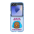 the only pain is pain au chocolate | Galaxy Z Flip6 / Impact Case / Baby Blue | Image 1