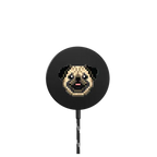 Photogenic Pug |   / PowerThru Magnetic Wireless Charger MagSafe Compatible / Black | Image 1