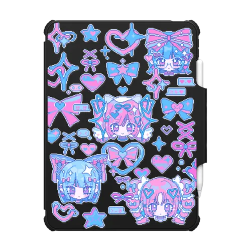 Kirakira Love | iPad Air 11-inch (M2 - M4) / iPad Impact Folio Case / Black | Image 1