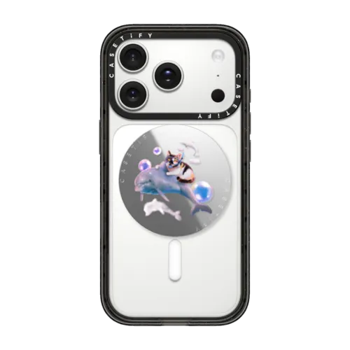 The Cat From the Sea | Snappy Grip Stand / Snappy Mirror Grip Stand MagSafe Compatible / Silver | Image 1
