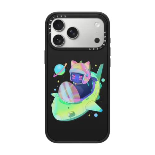 Star Cat | iPhone 17 Pro Max / Impact Case MagSafe Compatible / Matte Black | Image 1