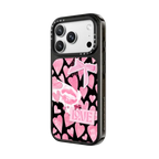 Transparent Pink Hearts Ribbon Stickers Love Cherry Kiss Stars Coquette Collage | iPhone 18 Pro Max / Impact Case MagSafe Compatible - Glossy / Glossy Black | Image 2