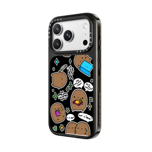 potato things stickers | iPhone 18 Pro Max / Impact Case MagSafe Compatible - Glossy / Glossy Black | Image 2