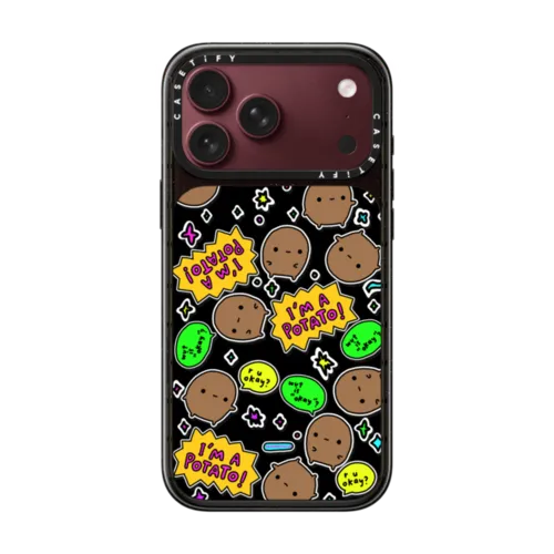 imma potato stickers | iPhone 18 Pro Max / Impact Case MagSafe Compatible - Glossy / Glossy Black | Image 1