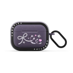 Pearls & Bow | AirPods Pro 2 / Earbuds Bounce Case / Matte Deep Purple | Image 1