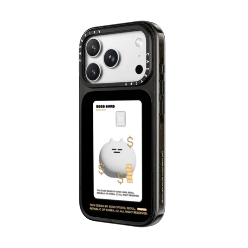 SOSO CARD GOLD | iPhone 18 Pro Max / Impact Case MagSafe Compatible - Glossy / Glossy Black | Image 2