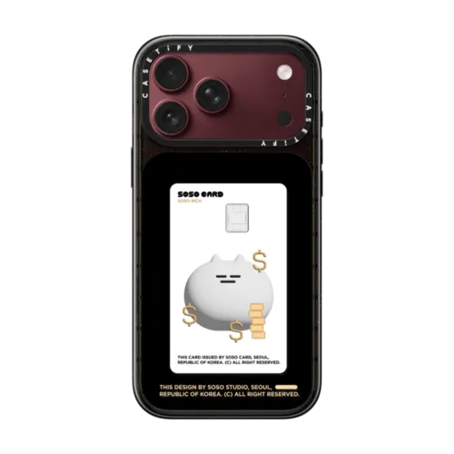 SOSO CARD GOLD | iPhone 18 Pro Max / Impact Case MagSafe Compatible - Glossy / Glossy Black | Image 1