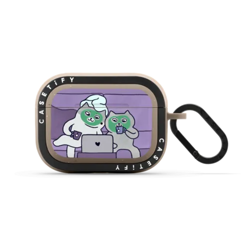 skincare night | AirPods Pro 2 / Earbuds Bounce Case / Matte Taupe | Image 1