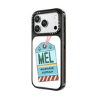 Melbourne Travel Tag | iPhone 18 Pro Max / Impact Case MagSafe Compatible - Glossy / Glossy Black | Image 2