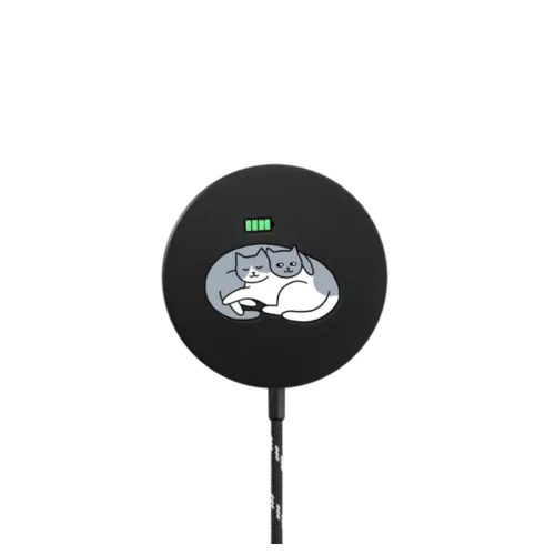 You recharge my batteries |   / PowerThru Magnetic Wireless Charger MagSafe Compatible / Black | Image 1
