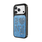 Mad Realities x Anaa Saber: Denim and Diamante | iPhone 18 Pro Max / Impact Case MagSafe Compatible - Glossy / Glossy Black | Image 2