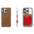3-in-1 BioVeg Set- iPhone 16 Pro Max (Tan) & Heart Wallet (Tan) & Phone Charm (Tan) | Image 1