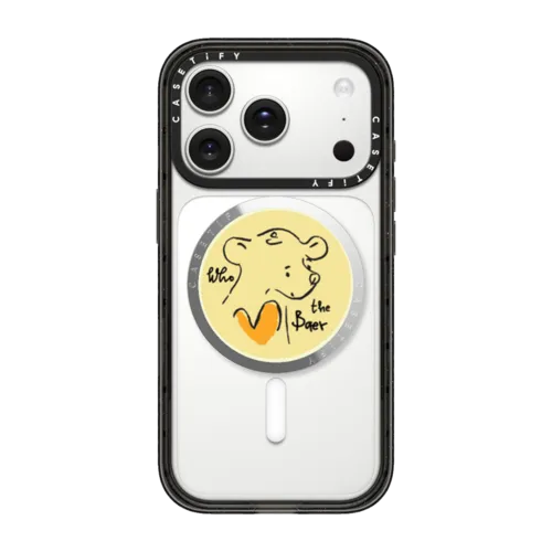 Who the Baer (Yellow) | Snappy Grip Stand / Snappy Mirror Grip Stand MagSafe Compatible / Silver | Image 1
