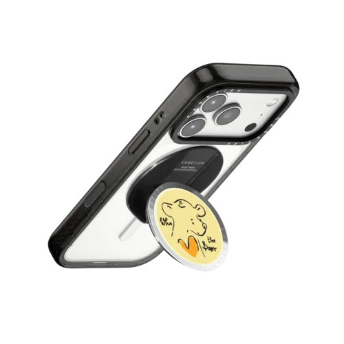 Who the Baer (Yellow) | Snappy Grip Stand / Snappy Mirror Grip Stand MagSafe Compatible / Silver | Image 3