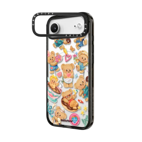 Butterbear Stickermania Case | iPhone Air / Impact Ring Stand Case MagSafe Compatible / Black | Image 2