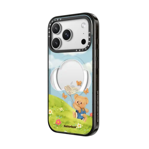Butterbear Butterfly Chase Case | iPhone 17 Pro Max / Impact Case MagSafe Compatible / Black | Image 2