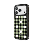 calm green mochi plaid | iPhone 18 Pro Max / Impact Case MagSafe Compatible - Glossy / Glossy Black | Image 2