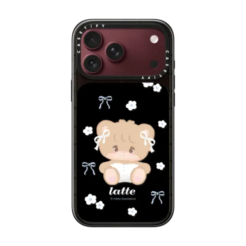 latte ribbon | iPhone 18 Pro Max / Impact Case MagSafe Compatible - Glossy / Glossy Black | Image 1
