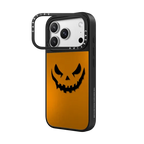Jack 'O Lantern | iPhone 17 Pro Max / Mirror Ring Stand Case MagSafe Compatible / Silver on Black | Image 2