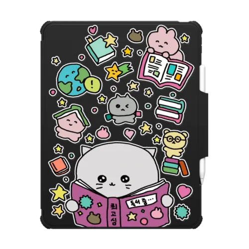 DREAMING WORLD OF BOOKS | iPad Pro 13-inch (M4/M5) / iPad Impact Folio Case / Black | Image 1