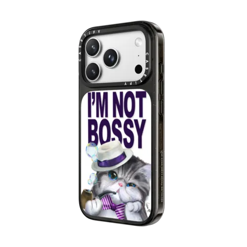 Gloomie Cat Boss by LeonLollipop | iPhone 18 Pro Max / Impact Case MagSafe Compatible - Glossy / Glossy Black | Image 2