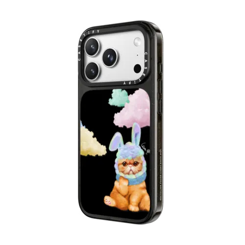 Amber Cat Sky by LeonLollipop | iPhone 18 Pro / Impact Case MagSafe Compatible - Glossy / Glossy Black | Image 2