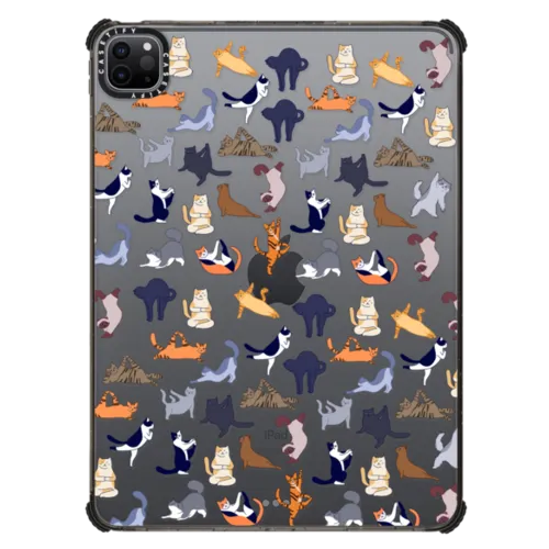 YOGA CATS | iPad Pro 11-inch (3rd/4th gen) / iPad Impact Case / Black | Image 1