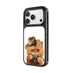 Amber Cat by LeonLollipop | iPhone 18 Pro Max / Impact Case MagSafe Compatible - Glossy / Glossy Black | Image 2