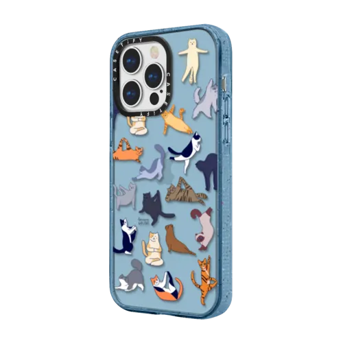 YOGA CATS | iPhone 13 Pro / Impact Case / Baby Blue | Image 2