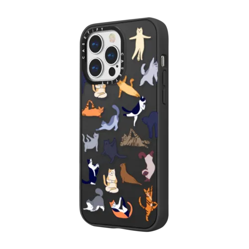 YOGA CATS | iPhone 13 Pro / Impact Case / Matte Black | Image 2