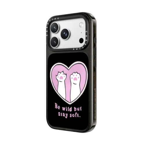 BE WILD BUT STAY SOFT | iPhone 18 Pro Max / Impact Case MagSafe Compatible - Glossy / Glossy Black | Image 2