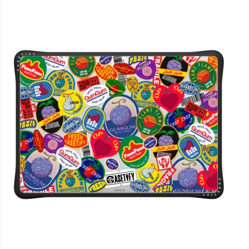 Devil Fruits Label Sticker Laptop Case | MacBook Air 13-inch (M1 / Intel) / MacBook Impact Case / Black | Image 2