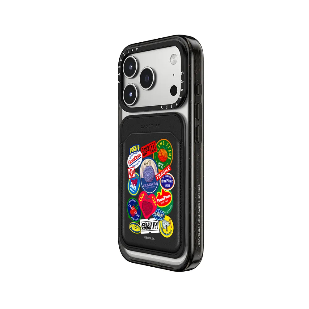 Devil Fruits Label Sticker Snappy Leather Wallet