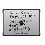 a.i can't replace me because i don't do anything | MacBook Pro 14-inch (M1 - M5) / MacBook Impact Case / Black | Image 2