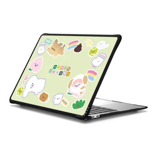 PUPPY PARTY | MacBook Air 13-inch (M1 / Intel) / MacBook Impact Case / Black | Image 1