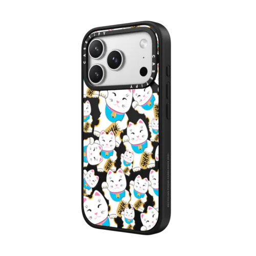 Good luck cat maneki-neko | iPhone 17 Pro Max / Impact Case MagSafe Compatible / Matte Black | Image 2